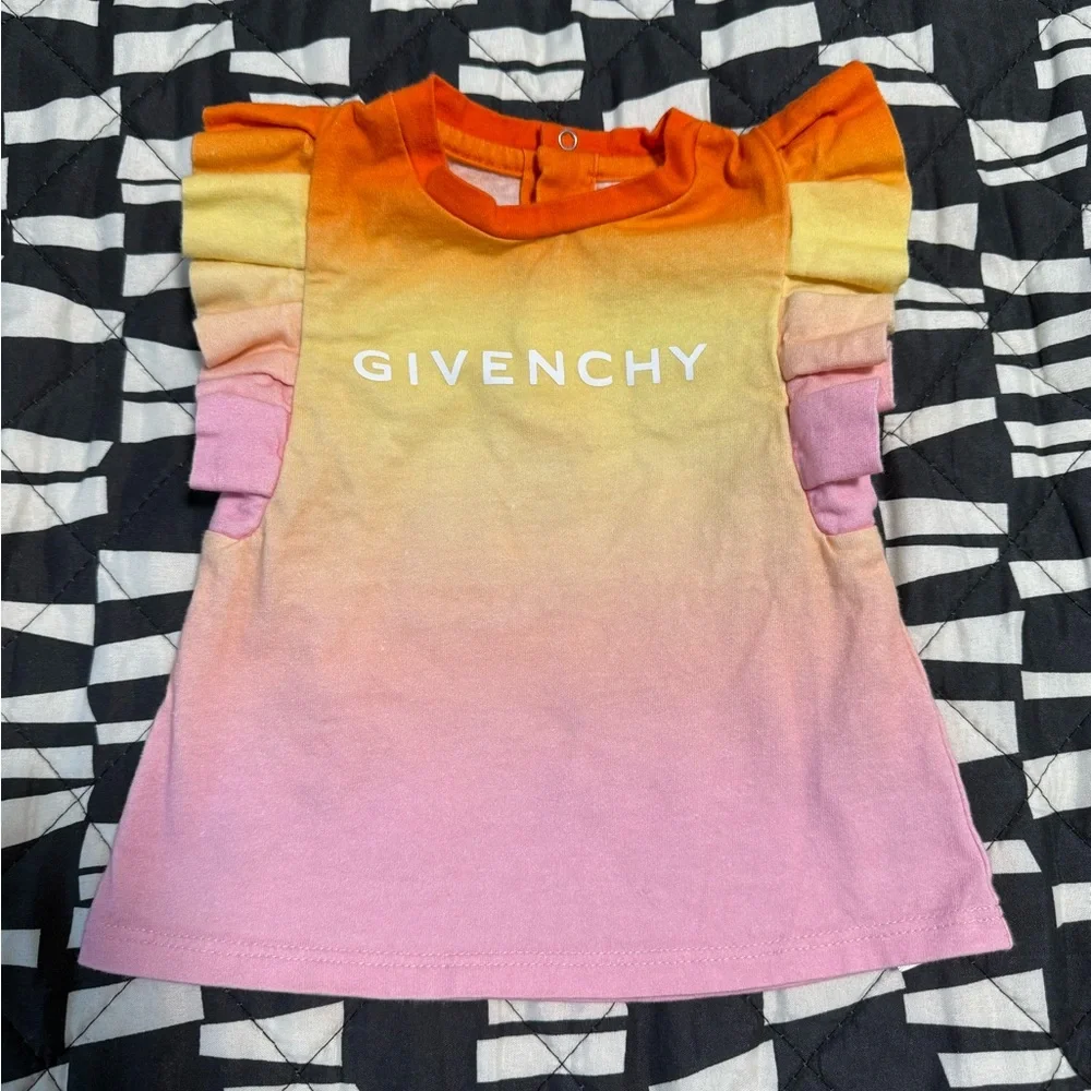GIVENCHY Ruffled Ombré Cotton Shirt Size 6M - Picture 3 of 15